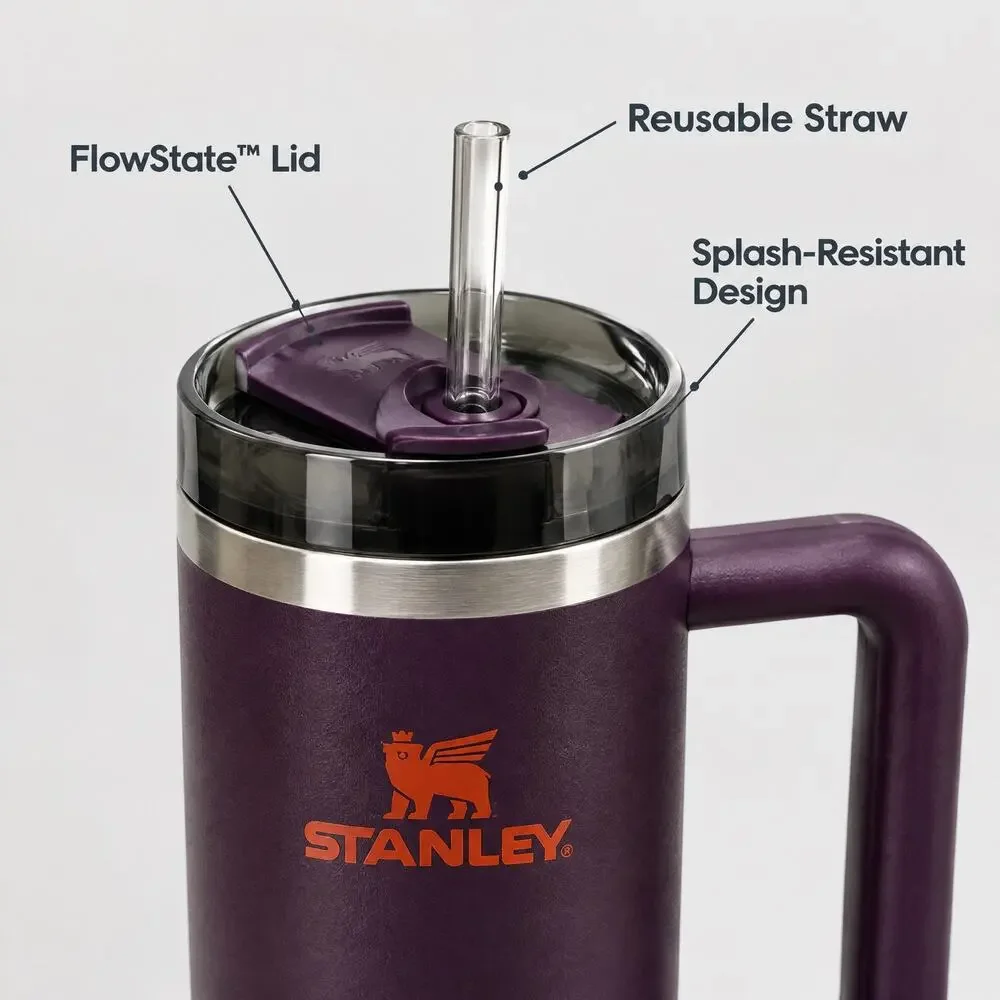 Stanley Quencher H2.0 FlowState Tumbler 30 oz Deep Purple Stainless Steel
